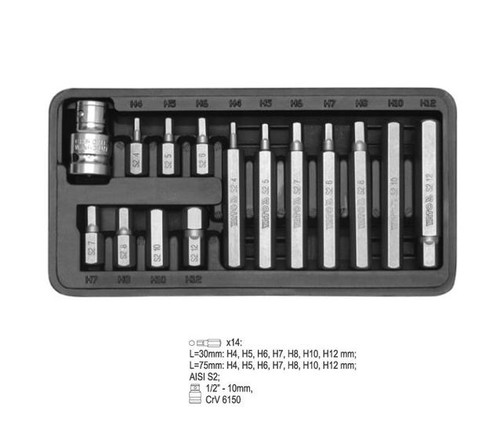 Yato Hex Bits 15pcs 0413