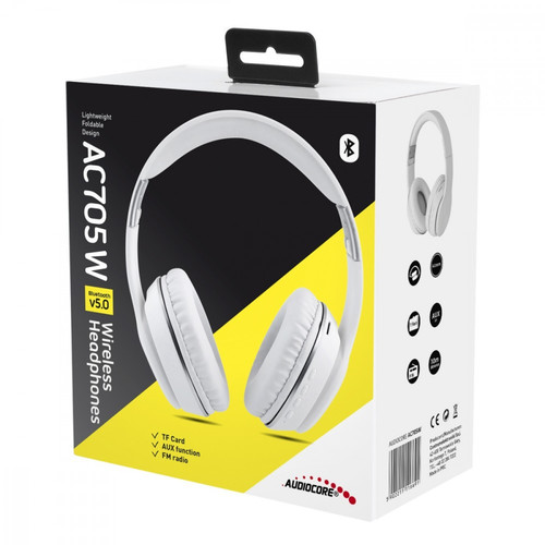 Audiocore Bluetooth Wireless Headphones AC705 W