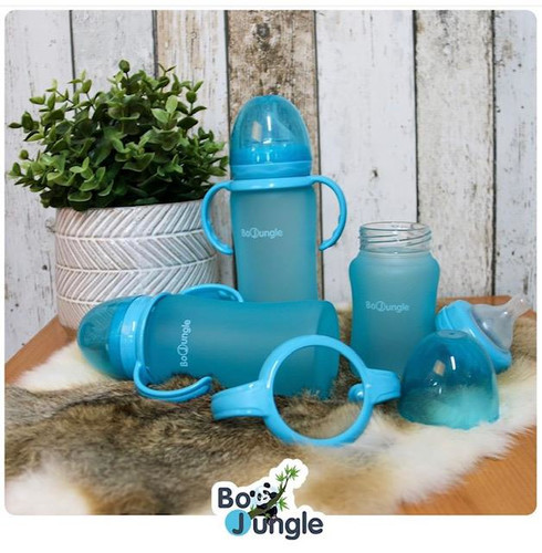 Bo Jungle B-Thermo Bottle Silicone Glass 150ml Turquoise