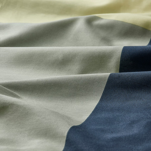 BRUNKRISSLA Pillowcase, green/multicolour, 50x60 cm