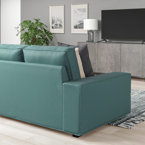 KIVIK Corner sofa, 5-seat, Kelinge grey-turquoise