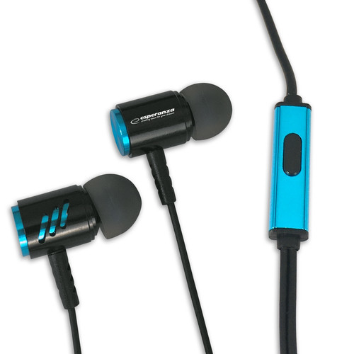 Esperanza Headphones Earphones, black/blue