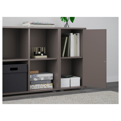 EKET Cabinet combination with feet, dark grey, 105x35x72 cm