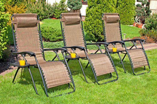 Sun Lounger ZERO GRAVITY, brown