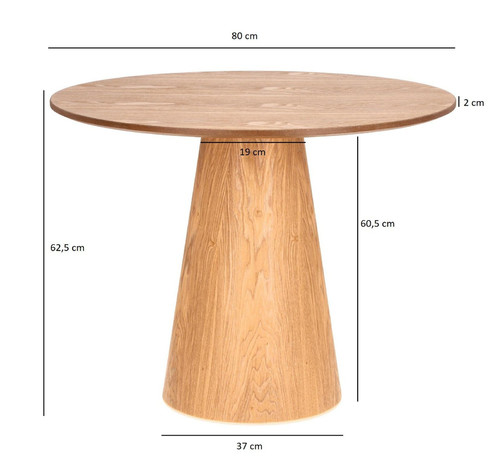 Dining Table Soleilo 80cm, round