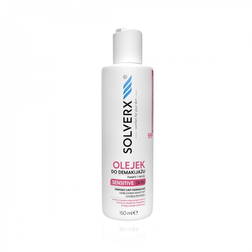 SOLVERX Sensitive Skin Make-up Removal Oil for Face & Eyes 99% Natural 150ml