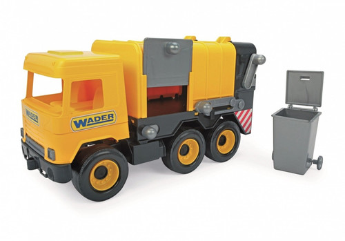 Wader Middle Truck Garbage Truck, yellow, 42cm 3+