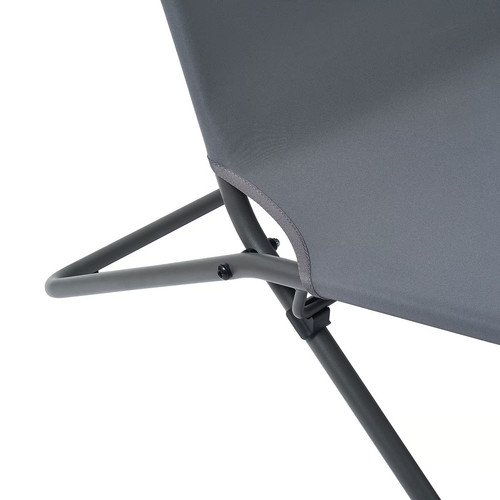 VIGGSÖ Lounge chair, outdoor, foldable dark grey