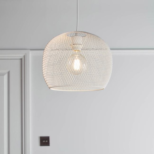 GoodHome Pendant Lamp Osiglia E27, white