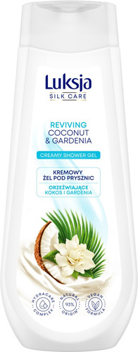 Luksja Silk Care Reviving Shower Gel Coconut & Gardenia 93% Natural Vegan 500ml