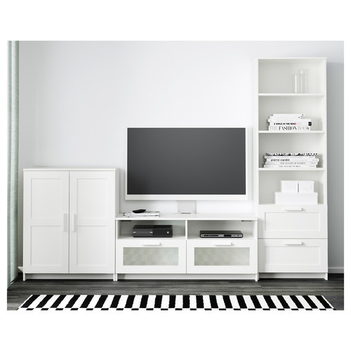 BRIMNES TV storage combination, white, 258x41x190 cm
