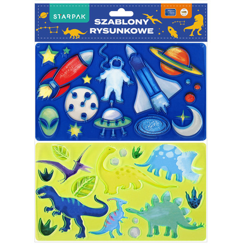 Drawing Template Dinosaurs/Space