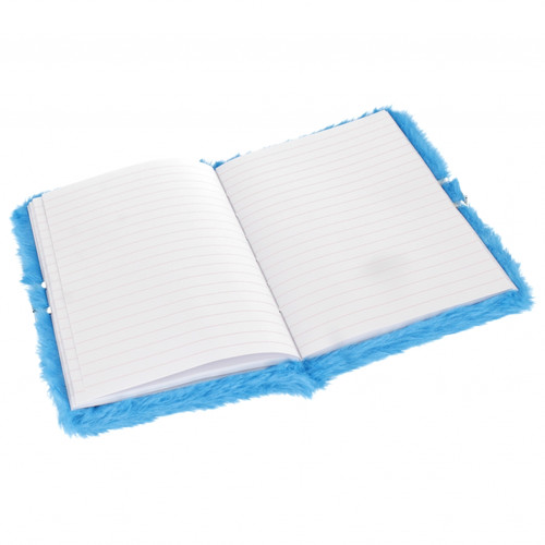 Plush Notebook Diary "M", blue