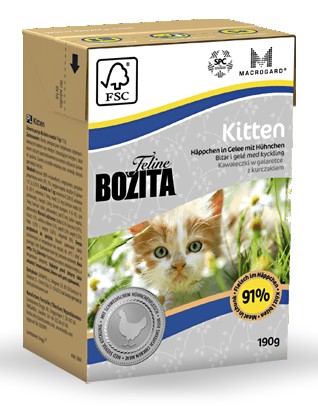 Bozita Cat Food Tetra Recart Feline Kitten 190g