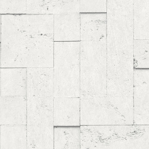 GoodHome Vinyl Wallpaper on Fleece Emer, white