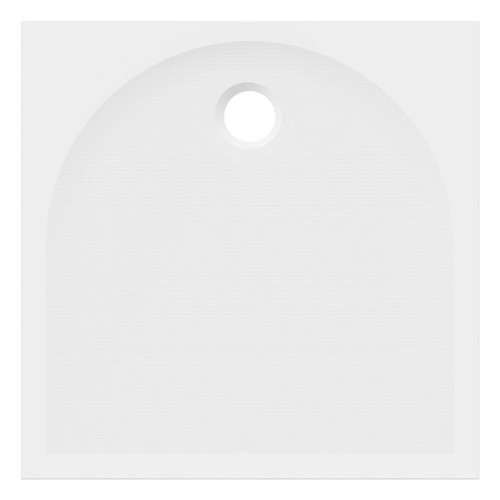 GoodHome Shower Tray Cavally, square, 80 cm, white