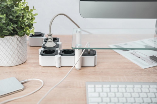 Digitus Flexible Power Strip 4-way with 2 USB Ports and Switch