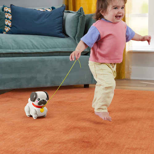 Fisher-Price Fp Pets Walk-The-Pup Pug Baby & Toddler Pull Toy HTW94 12m+