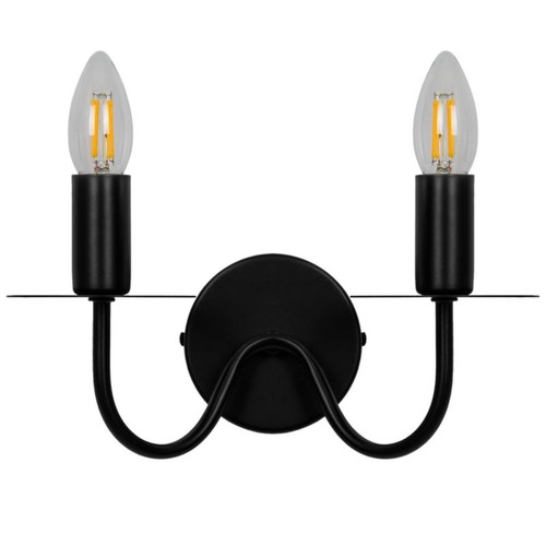 GoodHome Wall Lamp Mashatu 2-p E14, black