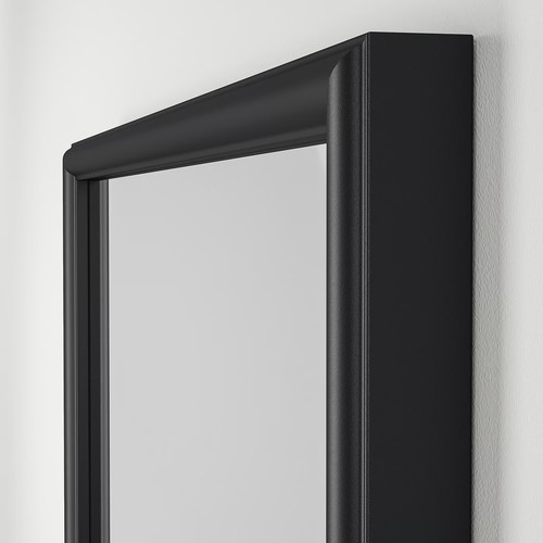 NYPONBUSKE Mirror, black, 65x65 cm