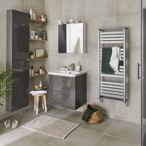 Bathroom Mirrored Wall Cabinet GoodHome Imandra 60x60x15cm