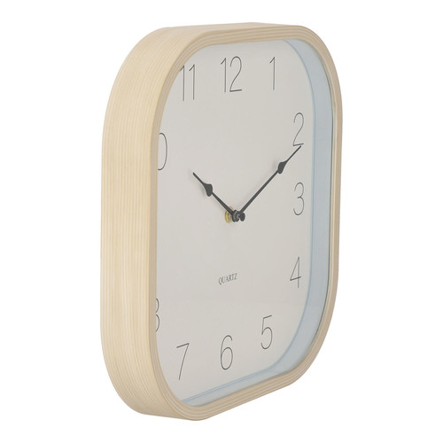 Wall Clock Wood look 30x30cm, natural