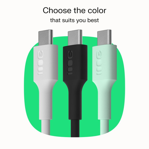 GREEN CELL Cable USB-C-USB-C PowerFlex 100W, silicone, 1.2m, green