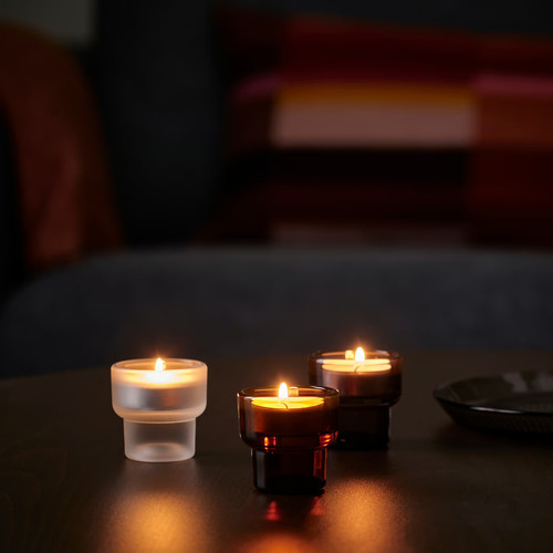 LADUSVALA Tealight holder, mixed colours, 5.5 cm