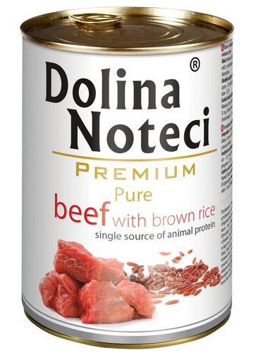 Dolina Noteci Premium Pure Dog Wet Food Beef with Brown Rice 400g