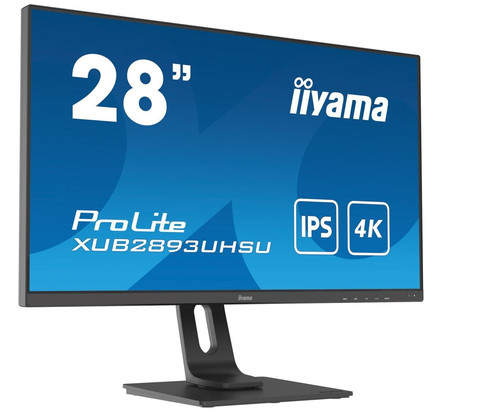 Iiyama 28" Monitor IPS 4K 3ms USB 3.0 HDMI DP XUB2893UHSU-B1