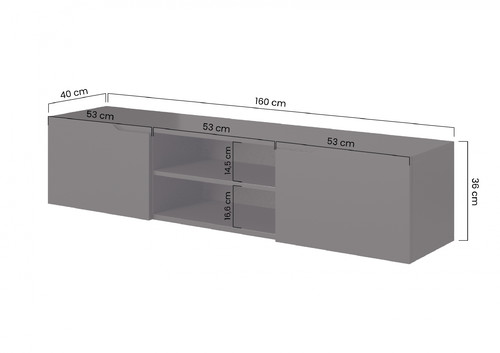 Wall-Mounted Cabinet Loftia Mini, black/matt black