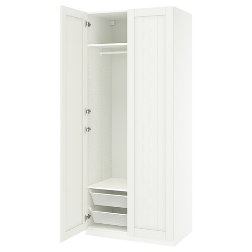 PAX / GULLABERG Wardrobe combination, white/white, 100x60x236 cm
