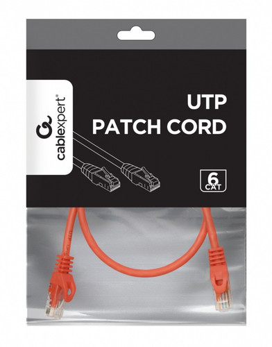 Gembird Patch Cord Cat.6 UTP 0.5m red