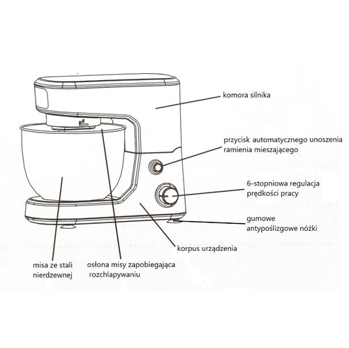 Feel Maestro 4.0L Planetary Stand Mixer 1000W MR-560