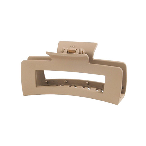 Hair Clip, rectangular, light beige