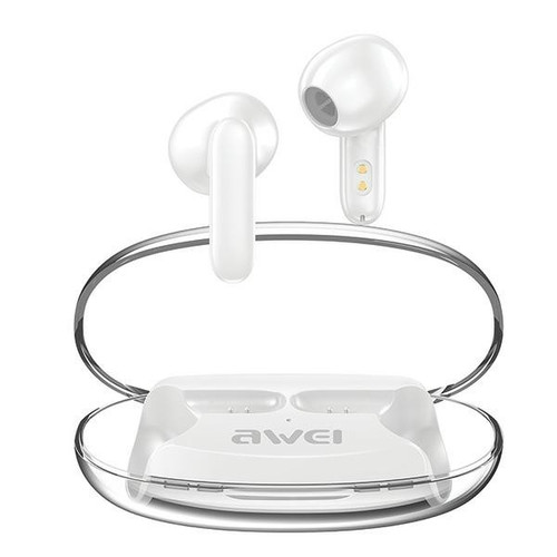 AWEI Headphones Earphones Bluetooth 5.3 T85 ENC TWS, white