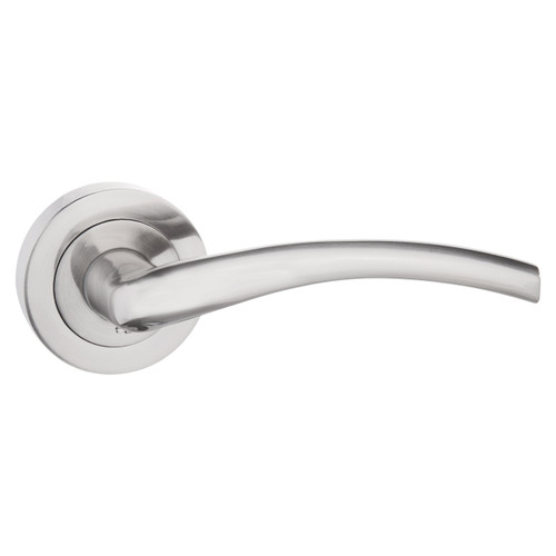 Door Handle Verso Ricco, short rose, brushed nickel