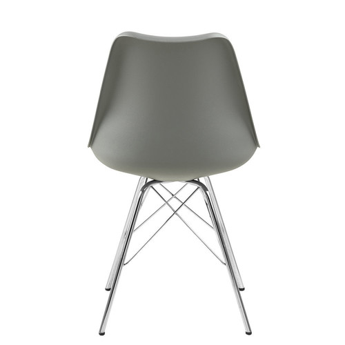 Chair Eris, 1pc, PP/faux leather, grey/chrome