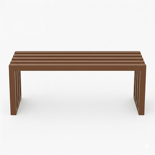 Architectural Modern Garden Bench 140cm, brown
