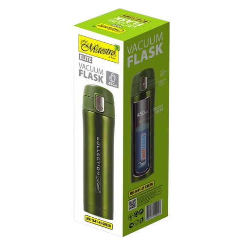 Feel Maestro 450ml Stainless Steel Thermal Mug with Lock MR-1641-45-GREEN