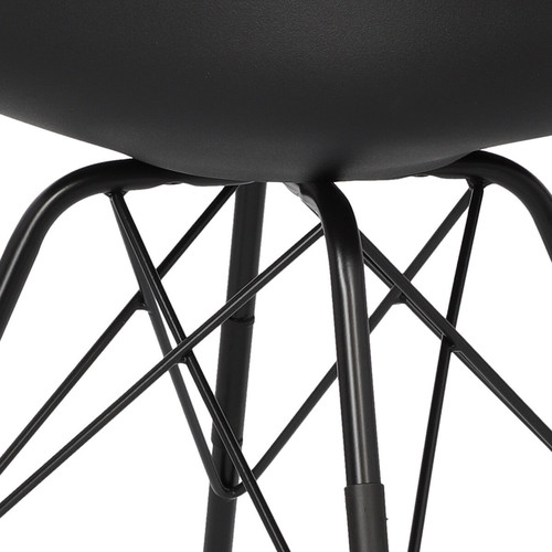 Chair Eris, 1pc, PP/faux leather, black/black