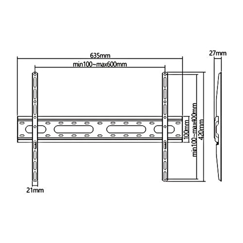 MacLean TV Mount Economy 45kg 37-70" MC-939