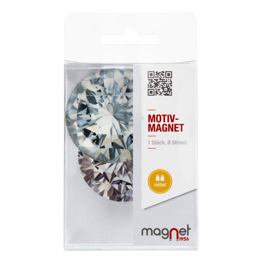 Glass Motiv Magnet 5 cm Diamond