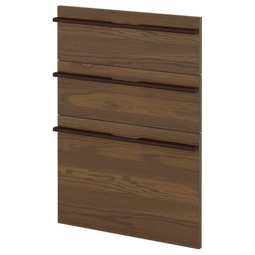 METOD 3 fronts for dishwasher, Stensta dark brown ash veneer, 60 cm