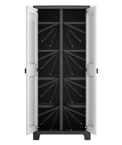 Outdoor/Workshop High Cabinet Multispace, black-grey