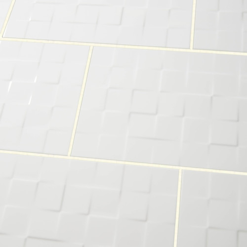 Decorative Tile Alexandrina Cersanit 25 x 40 cm, white, 1.2 m2