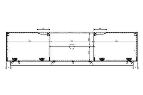 TV Cabinet Loftia Mini, black/matt black