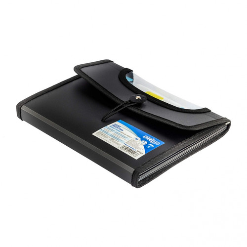 Document Folder with 6 Pockets A5 25mm, black