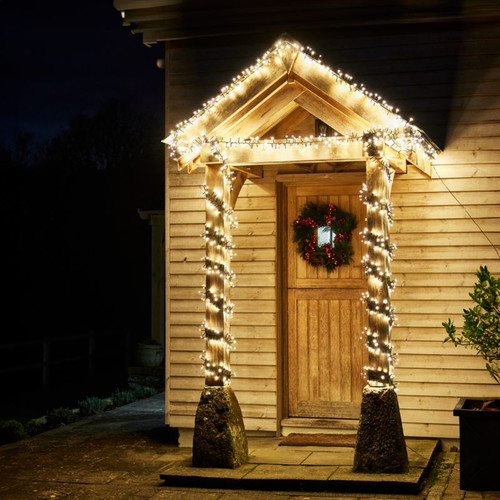 1000 LED Christmas String Lights, Warm White, indoors, outdoors