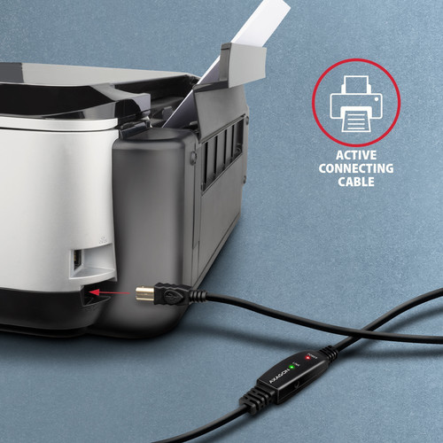 AXAGON USB Cable ADR-210B USB 2.0 A-M -> B-M act 10m
